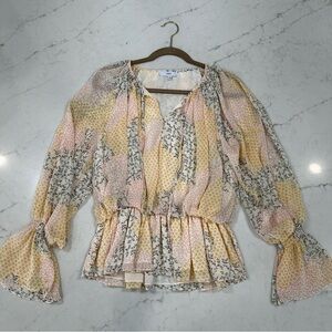 FATE Floral Peplum Blouse